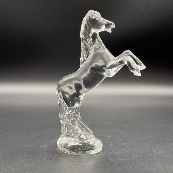 VTG Waterford Crystal Rearing Horse Figurine Paperweight Sculpture Art Piece